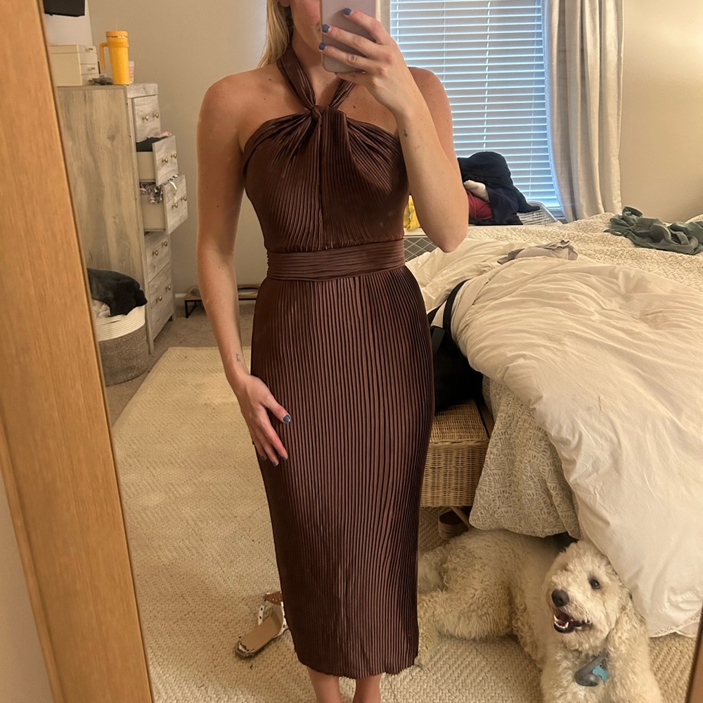 Showpo Brown Halter Dress